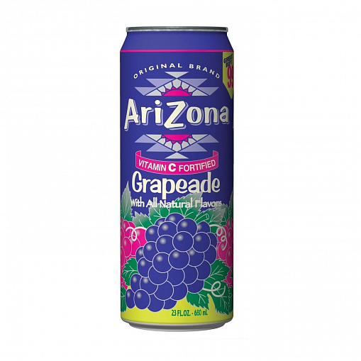 Напиток "AriZona" Grapeade негаз. 680 мл. ж/б.