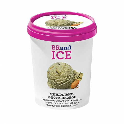 Мороженое "BRAND ICE" Миндально-фисташковое 600 гр. ведро