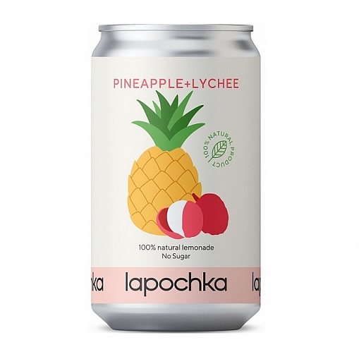 Напиток "LAPOCHKA" ананас-личи газ. 0,33 л. ж/б.