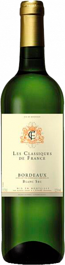Вино "Ле Классик де Франс" Бордо бел. сух. 11,5% 0,75 л. ст/б.