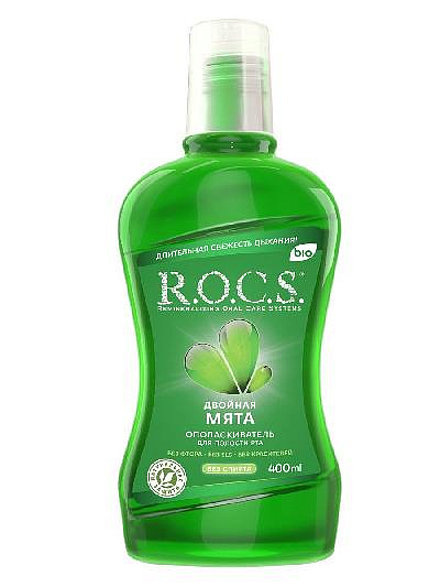 Ополаскиватель д/полости рта "R.O.C.S." Двойная мята 400 мл. пл/б.