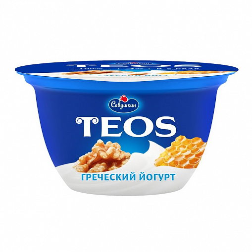 Йогурт "САВУШКИН"  TEOS Греческий Грец.орех-мед 2 % 140 гр. пл/ст