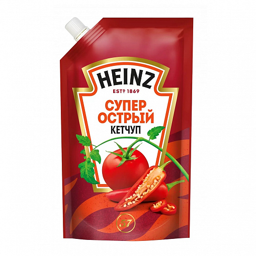 Кетчуп "HEINZ"   супер острый 320 гр. д/пак.