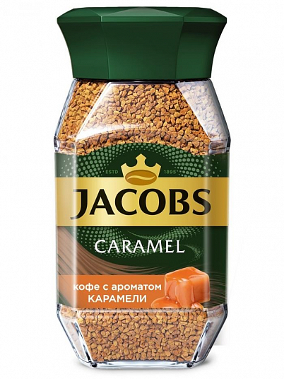 Кофе "JACOBS" МОНАРХ caramel нат.раст.сублим. 95гр. ст/б