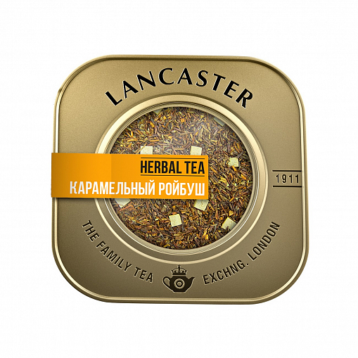 Чай "LANCASTER" травяной 100 гр. карамельный ройбуш листовой жестяная банка