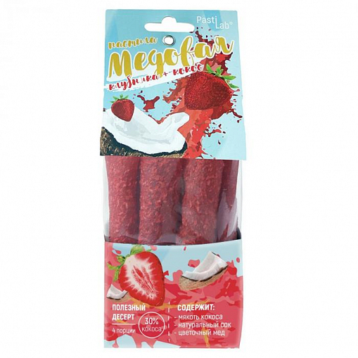 Пастила "PASTILAB" Медовая, клубника-кокос 70 гр. уп.