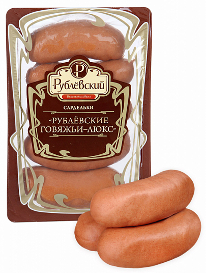 Сардельки "РУБЛЕВСКИЙ" Говяжьи-люкс 400 гр.