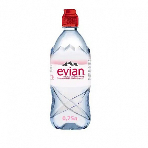 Вода минеральная "EVIAN" негаз.   0,75 л. пл/б.