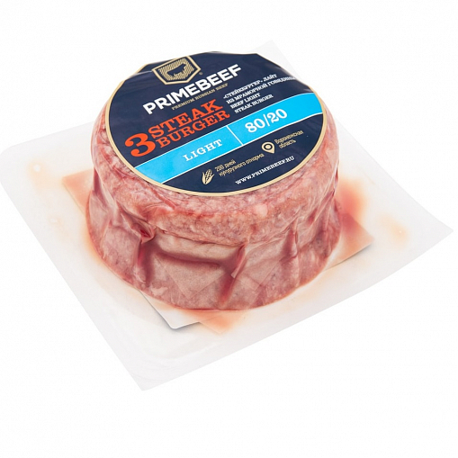 Стейкбургер "PRIMEBEEF" Лайт из мрамор. гов. охл. 390 гр.