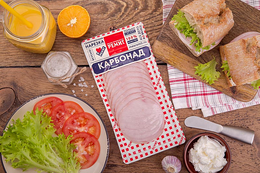 Нарезка "РЕМИТ" Карбонад к/в. 150 гр. в/у.