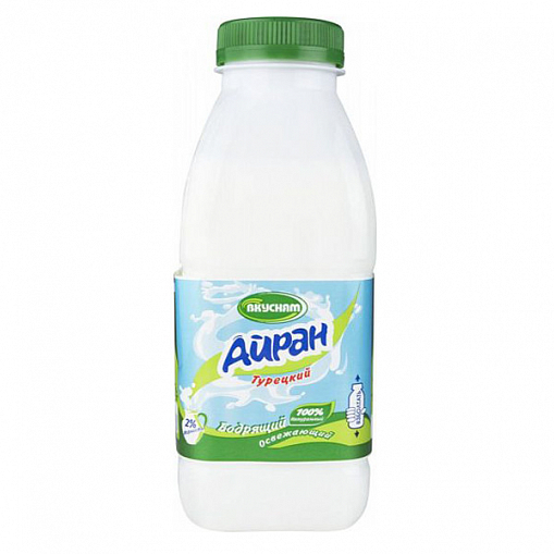 Айран "ВКУСНЯМ" Турецкий 2 % 0,45 л. пл/б