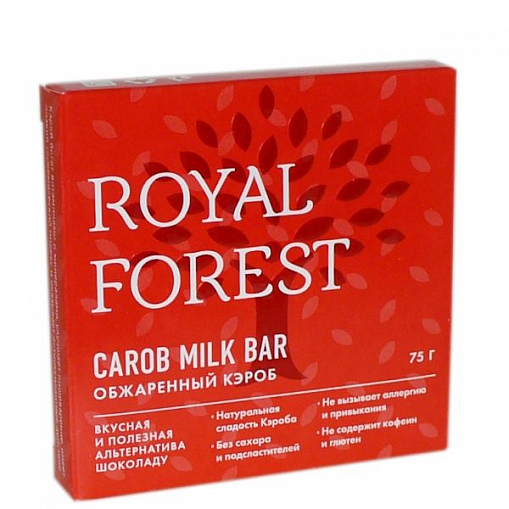 Шоколад "ROYAL FOREST" Carob Milk Bar Обжаренный кэроб 75 гр. _ _ _ _