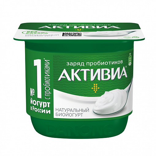 Йогурт "АКТИВИА" Натуральный 3,5 % 130-150 гр. пл/ст