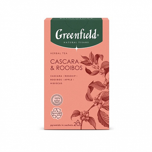 Чайный напиток "GREENFIELD" Cascara & Rooibos 20*1,8 гр. кор.