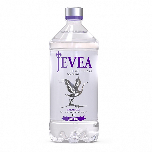 Вода минеральная "JEVEA" Premium Живея Кристальная, газ. 1 л. пл/б.