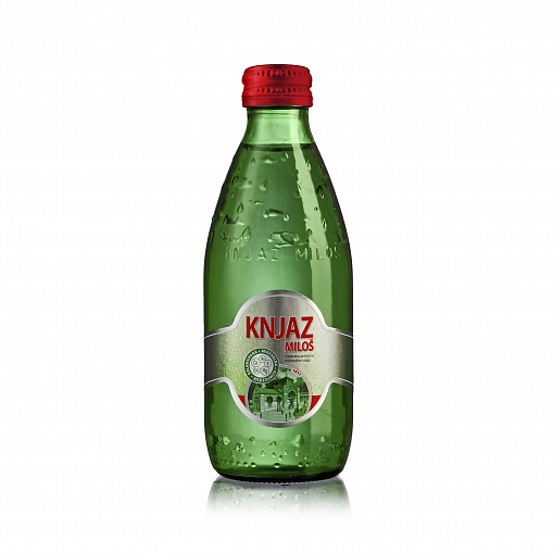 Вода минеральная "KNJAZ MILOS" газ. 0,25 л. ст/б.