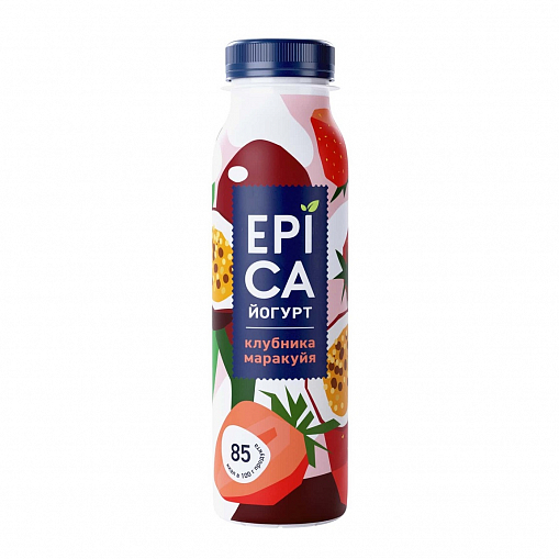 Йогурт "EPICA" Клубника-маракуйя 2,5% 260 гр. пл/б.