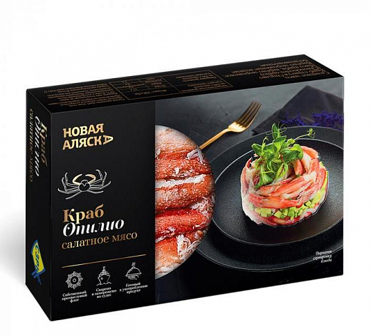 Краб "НОВАЯ АЛЯСКА" Опилио, салатное мясо, в/м. 200 гр. в/у.