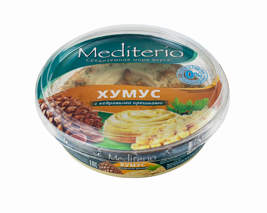 Хумус "MEDITERIO" с кедровыми орешками   180 гр. пл/б.