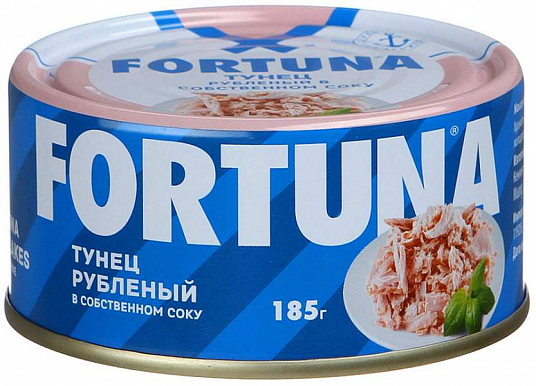 Тунец "FORTUNA" _ рубленый в с/с 185 гр. ж/б