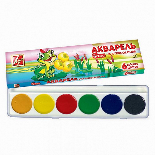 Акварель "ЛУЧ" ZOO медовая 6 цв. 19С 1246-08