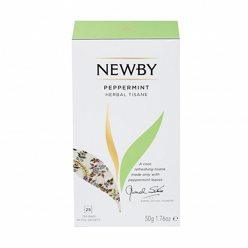 Чайный напиток "NEWBY" _ Мята перечная 25*2 гр. в пакетиках кор.