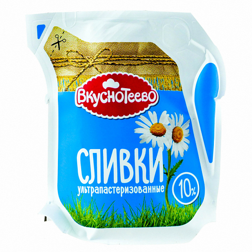 Сливки "ВКУСНОТЕЕВО"     10% 125 гр. уп.