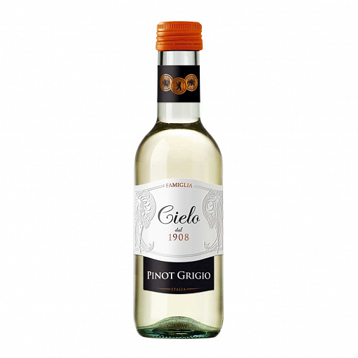 Вино "CIELO" Пино Гриджио (делле Венецие) бел. п/сух. 12% 0,187 мл. ст/б.