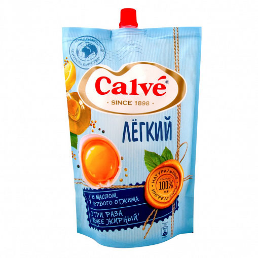 Соус "CALVE" Майонезный легкий 20% 800 гр. пак.