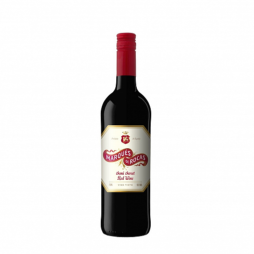 Вино "МАРКЕС ДЕ РОКАС" кр. п/сл. 10,5% 0,75 л. ст/б.