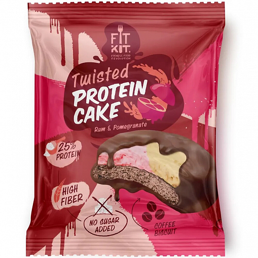 Десерт "FIT KIT" Твистед-кейк (ром-гранат) протеин. 70 гр. уп.