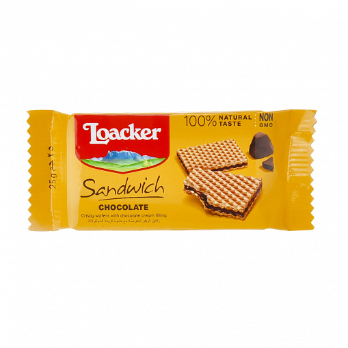 Сэндвич "LOACKER" Шоколад 25 гр. уп.