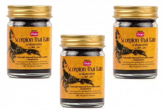 Крем для тела "BANNA" Scorpion Thai Balm Скорпион 50 гр. ст/б. 2376