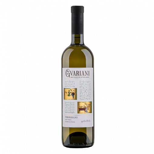 Вино "GVARIANI" Пиросмани бел. сух. 12,5% 0,75 л. ст/б.
