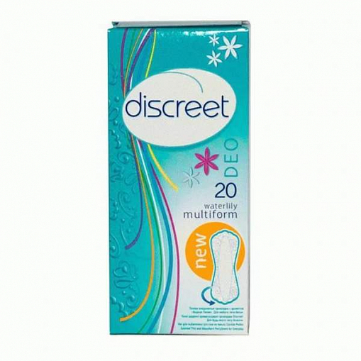 Прокладки ежедневные "DISCREET" Водная лилия / део 20 шт. кор.
