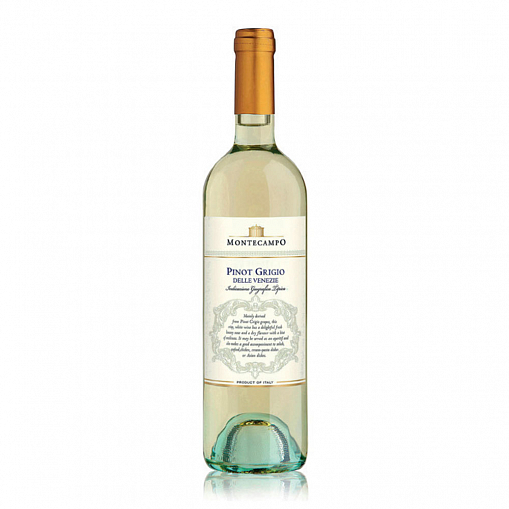 Вино "МОНТЕКАМПО" Пино Гриджио Делле Венецие бел. сух. 12% 0,75 л. ст/б.