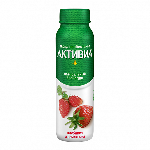 Биойогурт "АКТИБИО" Питьев. Клубника-земляника 1,5 % 260 гр. пл/б