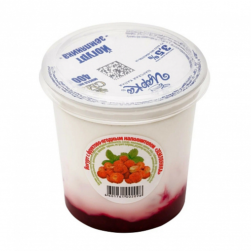 Йогурт "ЦАРКА" Земляника 3,5 % 400 гр. пл/б