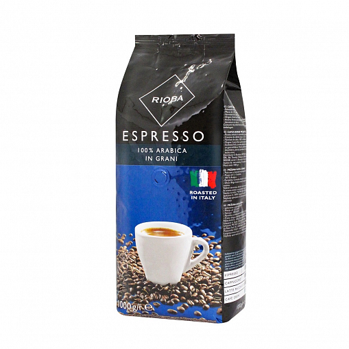 Кофе "RIOBA" Espresso 100% Arabica в зернах 1000 гр. пак.