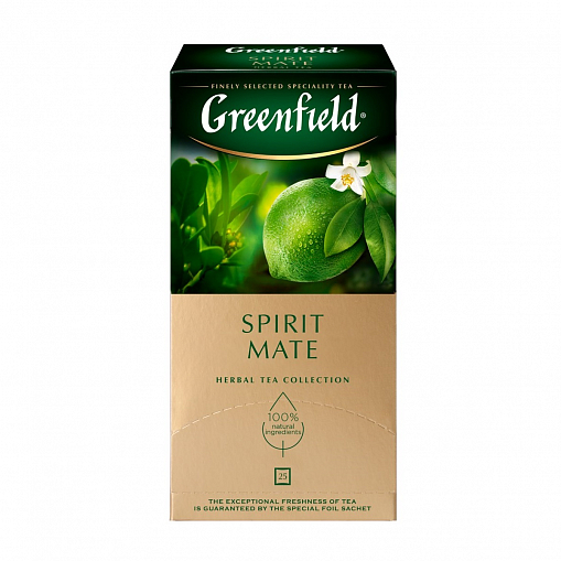 Чай "Greenfield" травяной Spirit Mate 25*1,5 гр. в пакетиках картон