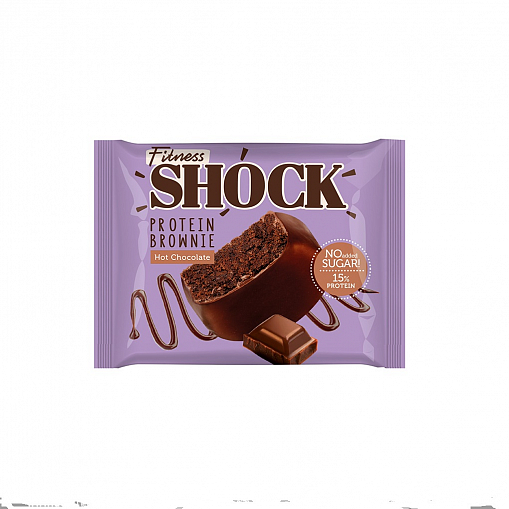 Бисквит "FITNES SHOCK" Брауни Горячий шоколад protein 50 гр. уп.