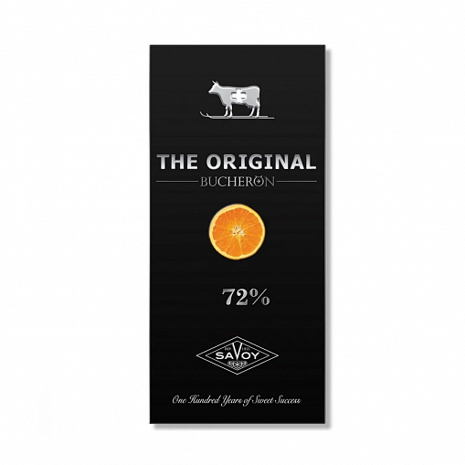 Шоколад "BUCHERON" THE ORIGINAL Горький с кус. апельсина 72% 90 гр.