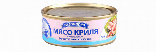 *Мясо "АКВАМАРИН" криль натур. 105 гр. ж/б