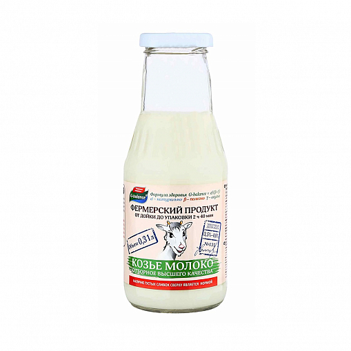 Молоко "G-BALANCE" козье фермерское 3,5-4,8% 0,2 л. ст/б.
