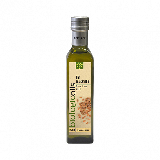 Масло "OLIO"  DI SESAMO BIO Кунжутное нерафин. E.V. 250 мл ст/б.