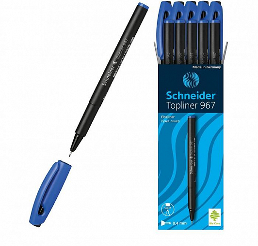 Ручка "SCHNEIDER" капилярная, Topliner 967, син. 1782212