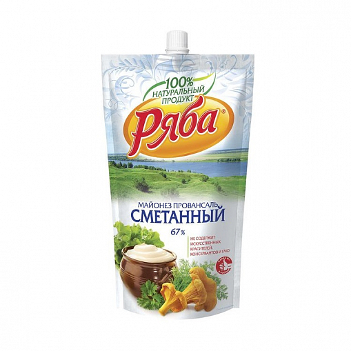 Майонез "РЯБА" Сметанный провансаль 67% 372 гр. пак.