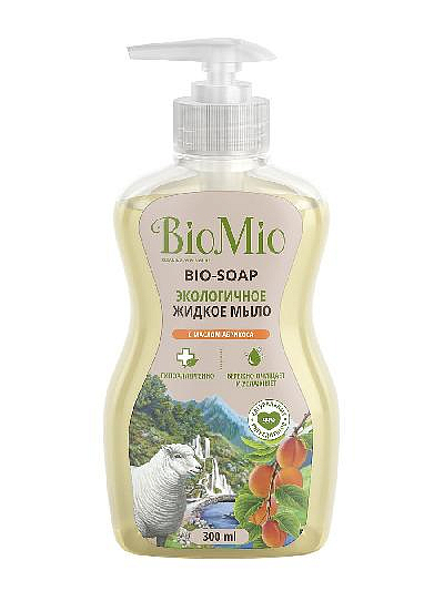 Мыло жидкое "BioMio" с маслом абрикоса 300 мл.
