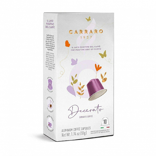 Кофе "CARRARO" Decerato мол. в капс. 55 гр. 10 шт. кор.