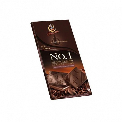 Шоколад "SAROTTI" No.1 горький 70% с засах. цедрой апельсина 100 гр. уп.